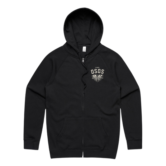 Logo Black Zip Hoodie